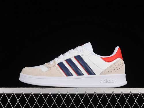 【230】[FY9649]-[NEO BREAKNET PLUS SHOES CLOUD WHITE/GREY/RED]-[WOMAN:36-39]-[MAN:40-45]
