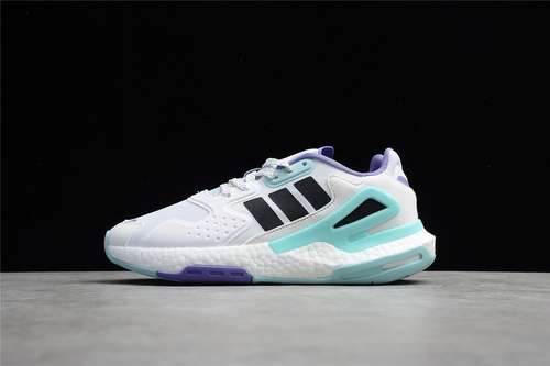 【300】[H03262]-[DAY JOGGER 2021 BOOST FOOTWEAR WHITE/CORE BLACK/HAZY GREEN]-[WOMAN:36-39]-[MAN:40-45]