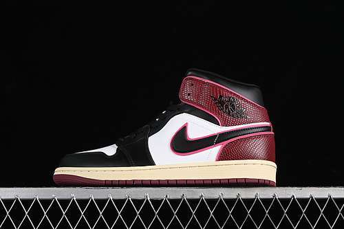 【280】[FQ7818-101]-[AIR JORDAN 1 MID SAIL/ACTIVE PINK/BORDEAUX/BLACK]-[WOMAN:36-39]-[MAN:40-46]