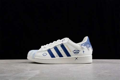 【250】[GW4441]-[SUPERSTAR SHOES CREAMY WHITE/NAVY BLUE/GOLD]-[WOMAN:35-39]-[MAN:40-44]