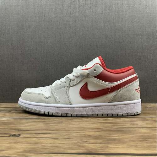 【280】[DC6991-016]-[AIR JORDAN 1 LOW SE LIGHT SMOKE GREY/WHITE/GYM RED]-[WOMAN:36-39]-[MAN:40-45]