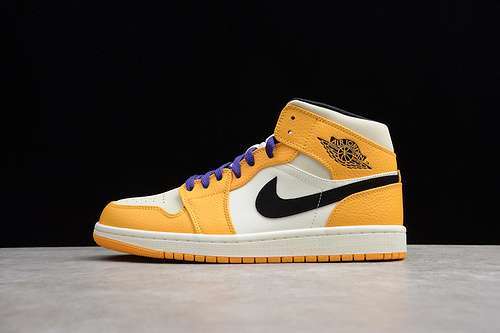 [78-76-86]-[852542-700]-[AIR JORDAN 1 MID SE LAKERS UNIVERSITY GOLD/BLACK/PURPLE]-[MAN:40-45]
