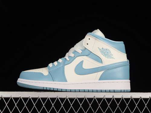【320】[BQ6472-141]-[AIR JORDAN 1 MID SAIL/SAIL/WORN BLUE]-[WOMAN:36-39]-[MAN:40-46]