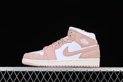 【280】[FN7432-161]-[AIR JORDAN AJ1 MID WHITE/SAIL/LEGEND PINK]-[WOMAN:36-39]-[MAN:40-46]