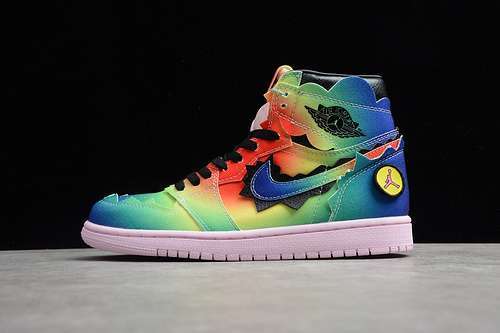 【460】[DC3481-900]-[J BALVIN X AIR JORDAN 1 HIGH OG MULTI-COLOR/BLACK/PINK FOAM]-[UNISEX:36-46]