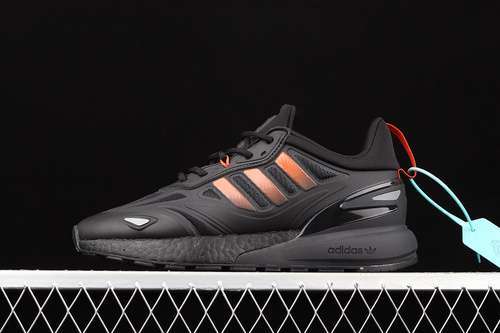 【300】[GZ9087]-[ZX 2K BOOST 2.0 SHOES CORE BLACK/SOLAR RED/CARBON]-[WOMAN:36-39]-[MAN:40-45]
