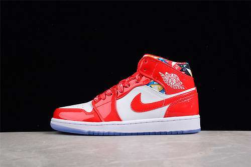 【340】[DC7294-600]-[AIR JORDAN 1 MID SE BARCELONA SWEATER CHILE RED/WHITE/POLLEN]-[UNISEX:36-46]