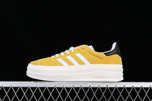 【250】[HQ6891]-[ADIDAS ORIGINALS GAZELLE BOLD BLACK/YELLOW/WHITE]-[WOMAN:36-39]-[MAN:40-45]