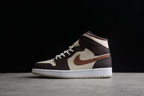 【340】[DO6699-200]-[CJ AIR JORDAN 1 MID SE BROWN BASALT/OATMEAL/SUMMIT WHITE]-[WOMAN:36-39]