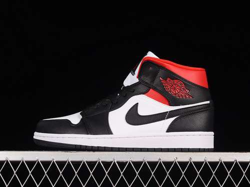 【320】[BQ6472-061]-[AIR JORDAN 1 MID BLACK/GYM RED-SAIL]-[WOMAN:35.5-39]-[MAN:40-46]