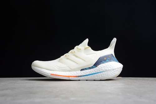 【300】[GX8532]-[ULTRABOOST 21 SHOES CORE WHITE/CORE WHITE/ROYAL BLUE]-[WOMAN:36-39]-[MAN:40-45]