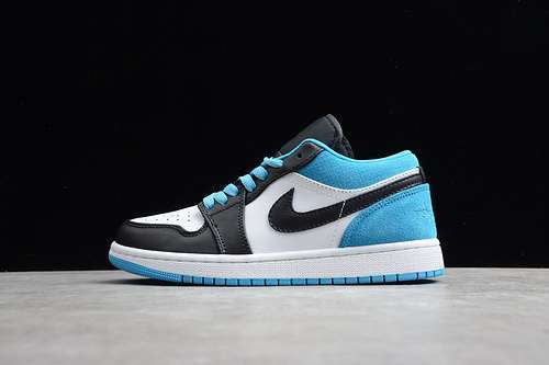 【300】[CK3022-004]-[AIR JORDAN 1 LOW BLACK/BLACK-LASER BLUE-WHITE]-[UNISEX:36-47]
