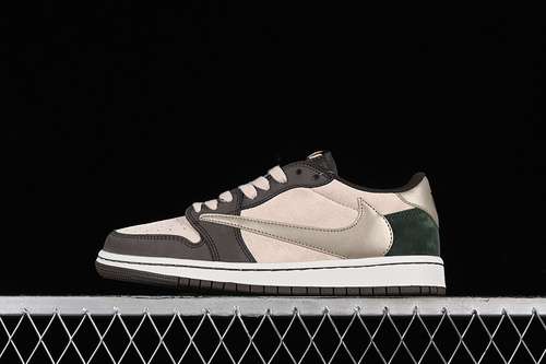 【380】[DM7866-818]-[TRAVIS SCOTT X AIR JORDAN 1 LOW OG WHITE/GREY/BROWN]-[WOMAN:36-39]-[MAN:40-47.5]