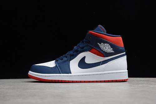 【360】[852542-104]-[AIR JORDAN 1 MID SE USA NAVY BLUE/WHITE/RED]-[MAN:40-46]