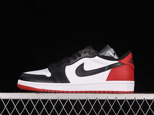【340】[CZ0790-106]-[AIR JORDAN 1 RETRO LOW OG BLACK TOE 2023 WHITE/BLACK/VARSITY RED]-[36-47.5]