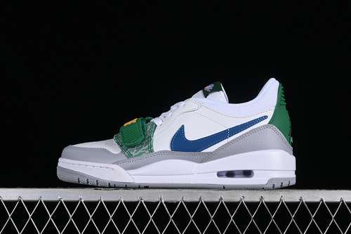 【320】[CD9054-140]-[AIR JORDAN LEGACY AJ312 LOW WHITE/WOLF GREY/PINE GREEN/INDUSTRIAL BLUE]-[36-46]