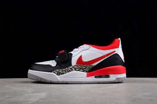 【300】[CD7069-160]-[JORDAN LEGACY 312 LOW BLACK TOE WHITE/BLACK/GYM RED]-[WOMAN:36-39]-[MAN:40-45]