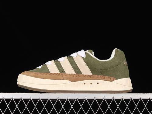 【280】[HP9914]-[HUMAN MADE X ADIMATIC SHOES DARK GREEN/BEIGE/WHITE]-[WOMAN:36-39]-[MAN:40-45]