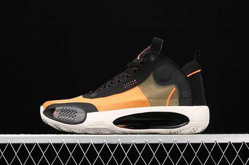 【420】[BQ3381-800]-[AIR JORDAN 34 PF AMBER RISE/METALLIC SILVER-BLACK]-[MAN:39-46]