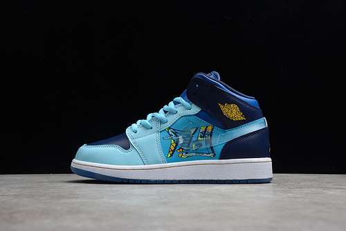 【360】[BV7446-400]-[AIR JORDAN 1 MID FLY BLUE VOID/TEAM ROYAL-BLUE LAGOON-BLUE GAZE-OFF WHITE]
