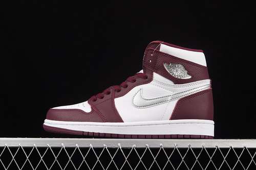 【400】[555088-611]-[AIR JORDAN 1 RETRO HIGH OG BORDEAUX/WHITE/METALLIC SILVER]-[UNSIEX:36-47.5]