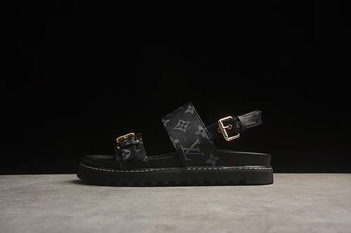 【320】[LOUIS VUITTON A COLLECTION OF BEACH SANDALS BLACK]-[WOMAN:35-40]