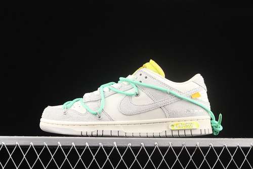 【450】[DJ0950-106]-[OW X SB DUNK LOW LOT 14 OF 50 SAIL/NEUTRAL GREY/MINT GREEN]-[UNISEX:36-47.5]