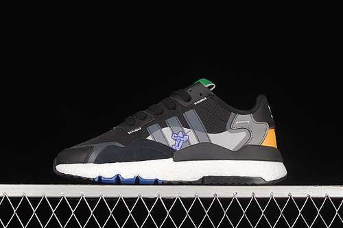 【280】[GX2184]-[NITE JOGGER BOOST BLACK/GREY/ORANGE]-[WOMAN:36-39]-[MAN:40-45]