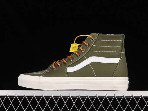 【250】[VN0A7Q62E02]-[SK8-HI TAPERED DARK GREEN/WHITE/ORANGE]-[WOMAN:35-39]-[MAN:40-44]