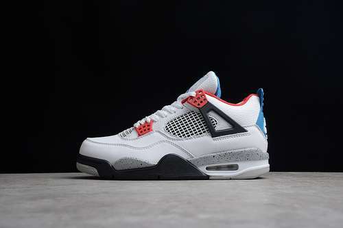 【500】[CI1184-146]-[AIR JORDAN 4 RETRO SE WHAT THE 4 WHITE/MILITARY BLUE/FIRE RED-TECH GREY]