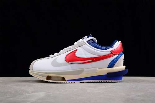 【360】[DQ0581-100]-[GZ SACAI X CORTEZ 4.0 OG WHITE/VARSITY RED/VARSITY ROYAL]-[UNSIEX:36-45]