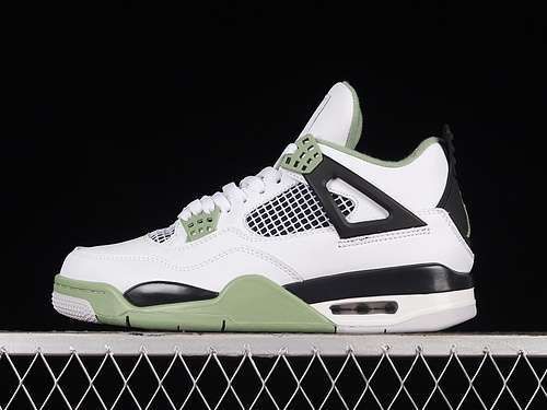 【360】[AQ9129-103]-[AIR JORDAN 4 RETRO WHITE/OIL GREEN/DARK ASH/NEUTRAL GREY]-[UNISEX:36-48]