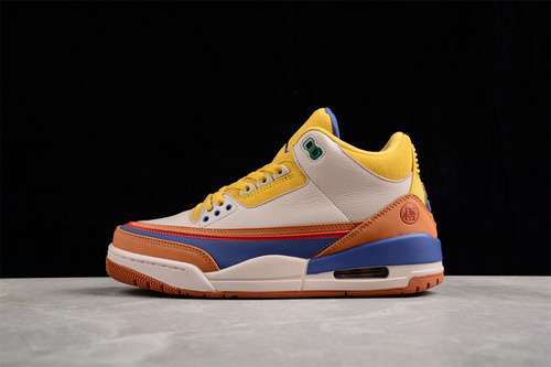 【340】[DX6660-900]-[AIR JORDAN 3 RETRO GOKU BROWN/YELLOW/BEIGE/BLUE]-[WOMAN:36-39]-[MAN:40-47.5]