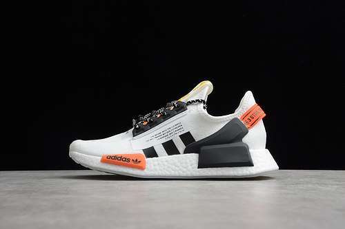 【280】[FX9451]-[NMD R1 V2 CLOUD WHITE/CORE BLACK/ORANGE]-[MAN:39-45]