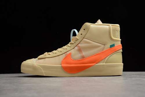 【460】[AA3832-700]-[BLAZER MID X OW ALL HALLOW&#x27;S EVE CANVAS/TOTAL ORANGE-PALE VANILLA-BLACK]