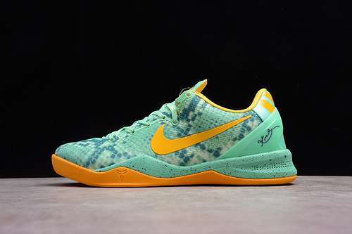 【360】[555035-304]-[BASKETBALL SHOES KOBE 8 SYSTEM GREEN GLOW/LASER ORANGE-MINERAL TEAL]-[MAN:40-46]