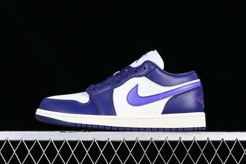 【260】[DC0774-502]-[AIR JORDAN 1 LOW WHITE/PURPLE]-[WOMAN:35.5-39]-[MAN:40-47.5]