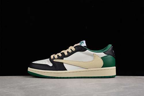 【380】[DM7866-128]-[TRAVIS SCOTT X AIR JORDAN 1 RETRO LOW GREEN/BLACK/WHITE]-[UNISEX:36-47.5]