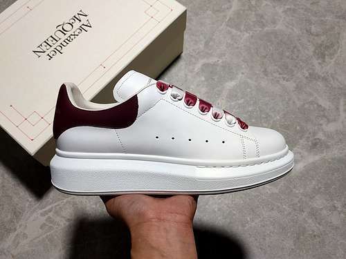 【580】[AL*EXANDER MCQUEEN SNEAKERS WHITE/WHITE/WINE RED]-[WOMAN:35-40]