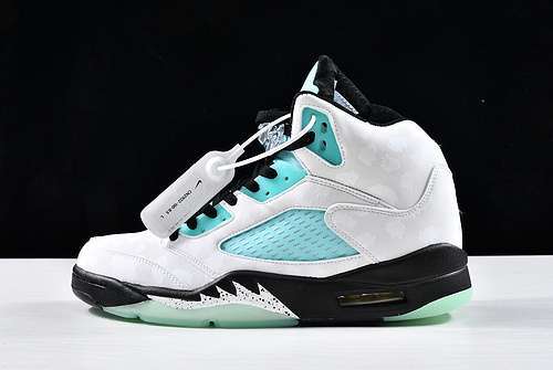 【520】[CN2932-100]-[AIR JORDAN 5 RETRO WHITE/BLACK-WHITE-ISLAND GREEN]-[MAN:40-47.5]