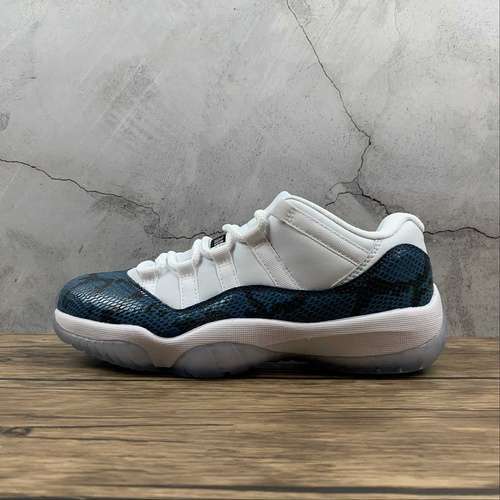 【430】[CD6846-102]-[AIR JORDAN 11 RETRO LOW NAVY SNAKESKIN 2019 WHITE/BLACK-NAVY]-[MAN:40-47]