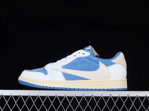 【320】[CQ4277-212]-[TRAVIS SCOTT X AIR JORDAN 1 LOW BLUE/WHITE/BEIGE]-[WOMAN:36-39]-[MAN:40-46]