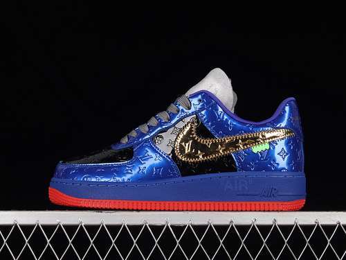 【450】[MS0232]-[AIR FORCE 1 LOW 07 X L*V DARK BLUE/BLACK/GOLD-RED]-[WOMAN:35-39]-[MAN:40-48]