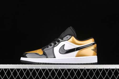 【320】[CQ9447-700]-[AIR JORDAN 1 LOW GOLD TOE METALLIC GOLD/WHITE-BLACK]-[WOMAN:36-39]-[MAN:40-46]