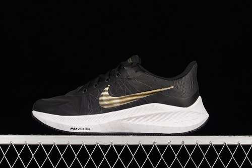 【280】[CW3419-009]-[ZOOM WINFLO 8 BLACK/METALLIC GOLD/WHITE]-[WOMAN:36-39]-[MAN:40-45]
