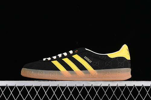 【220】[W31084]-[ORIGINALS X GU*CCI GAZELLE WHITE/BLACK/YELLOW]-[WOMAN:36-39]-[MAN:40-45]