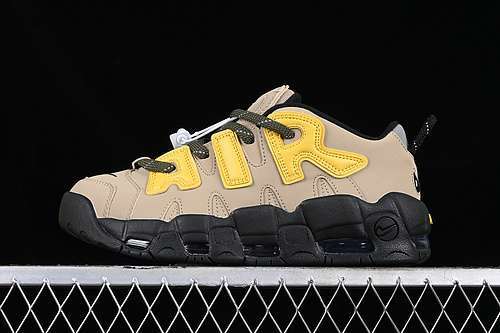 【340】[FB1299-200]-[AMBUSH AIR MORE UPTEMPO LOW BLACK/YELLOW/BROWN]-[WOMAN:36-39]-[MAN:40-47.5]