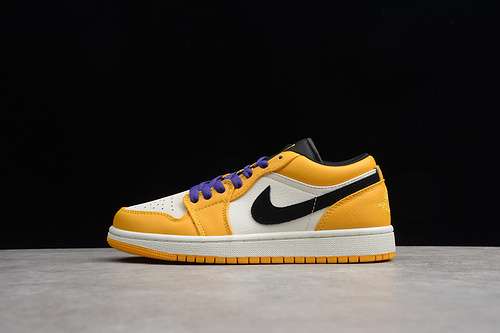 [69-67-76]-[553558-700]-[AIR JORDAN 1 LOW WHITE/BLACK-MYSTIC YELLOW]-[WOMAN:36-39]-[MAN:40-47.5]