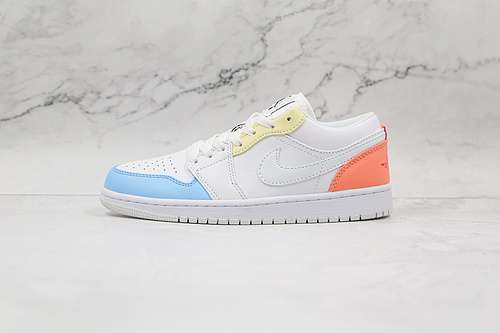 【320】[DJ6909-100]-[AIR JORDAN 1 LOW TO MY FIRST COACH SAIL/WHITE-ZITRON-SUMMIT WHITE]-[UNISEX:36-46]