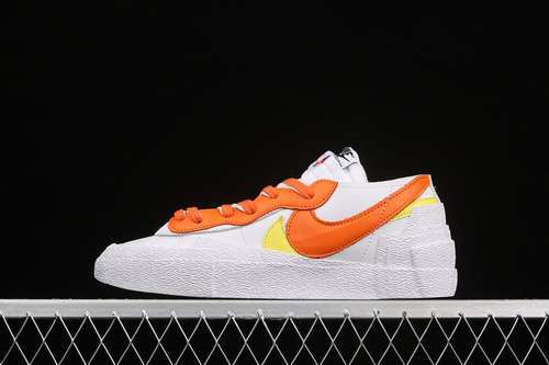 【320】[DD1877-100]-[SACAI X BLAZER LOW WHITE/MAGMA ORANGE/WHITE]-[WOMAN:36-39]-[MAN:40-45]